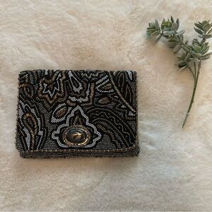 Mary Frances | NWOT - Metallic Hand-beaded Handbag/Clutch - One Size